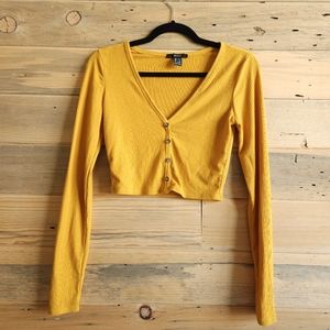 Forever 21 Mustard Yellow Crop Top Size S